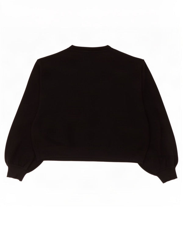 Maglione corto con scollo a barca oversize da donna Zara UK 14 medio nero