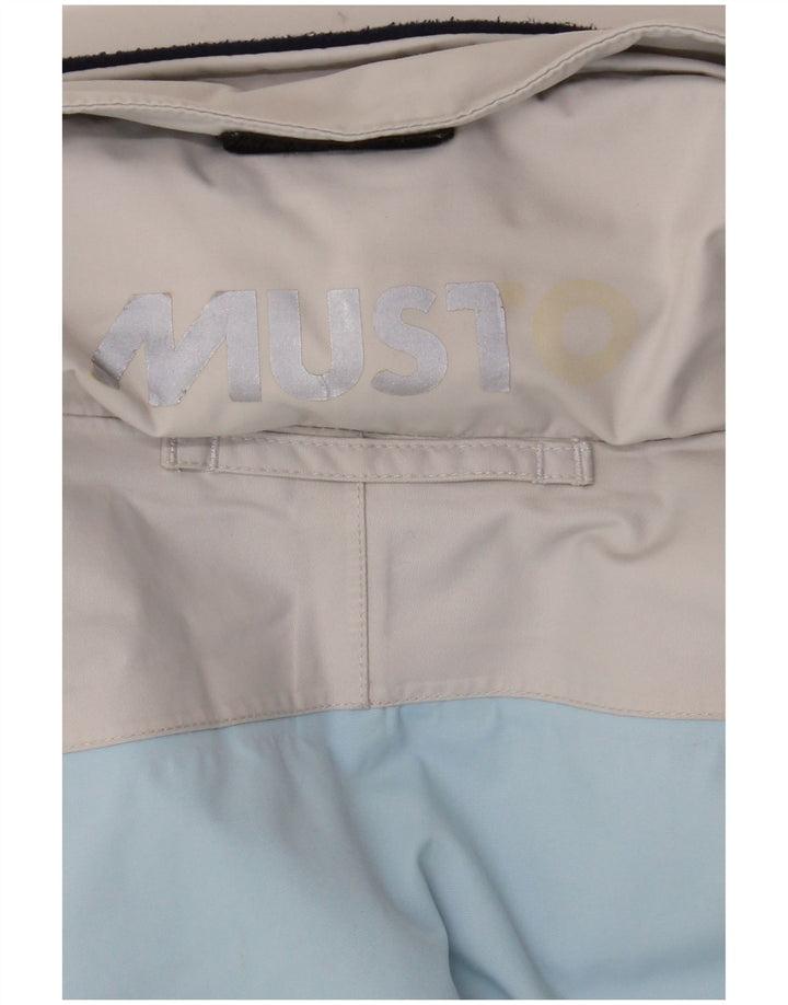 Giacca antipioggia oversize con cappuccio da donna Musto UK 10 Small Blue Colourblock