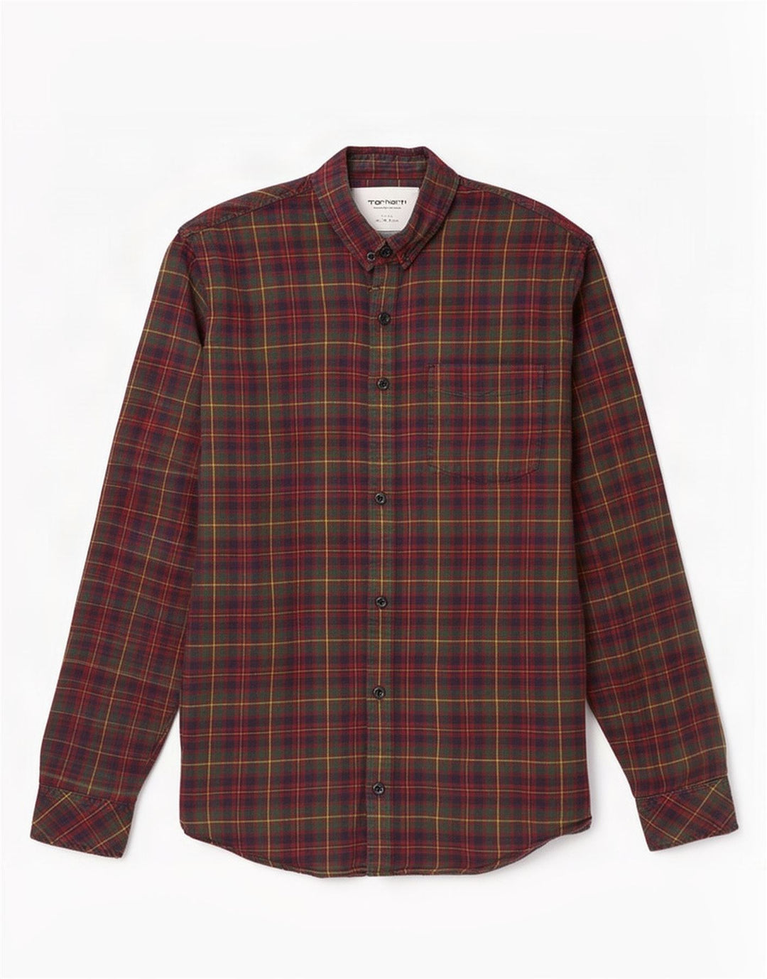 Camicia da uomo in flanella Carhartt XL in cotone a quadri verdi