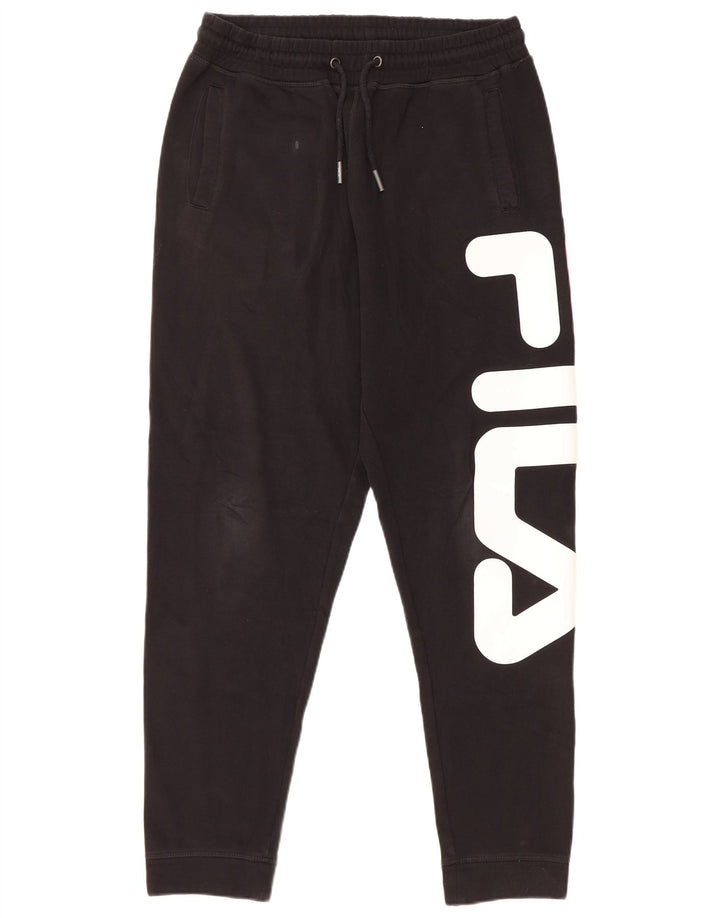 Pantaloni da tuta grafica da uomo Fila Joggers piccoli in cotone nero