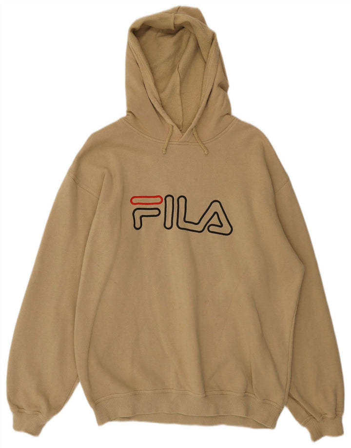 Maglione con cappuccio grafico da uomo FILA grande beige