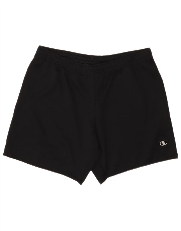 Pantaloncini sportivi da uomo Champion piccoli in poliestere nero