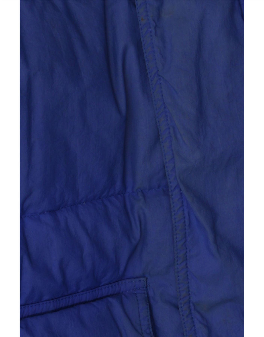 Giacca imbottita oversize da uomo vintage UK 36 piccola in nylon color block blu