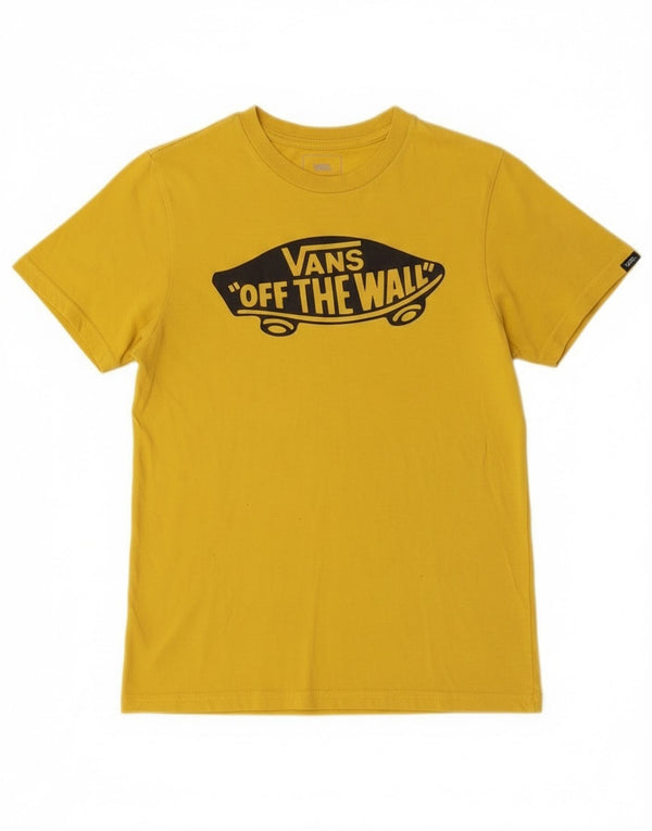 T-shirt grafica da donna Vans UK 6 XS cotone giallo