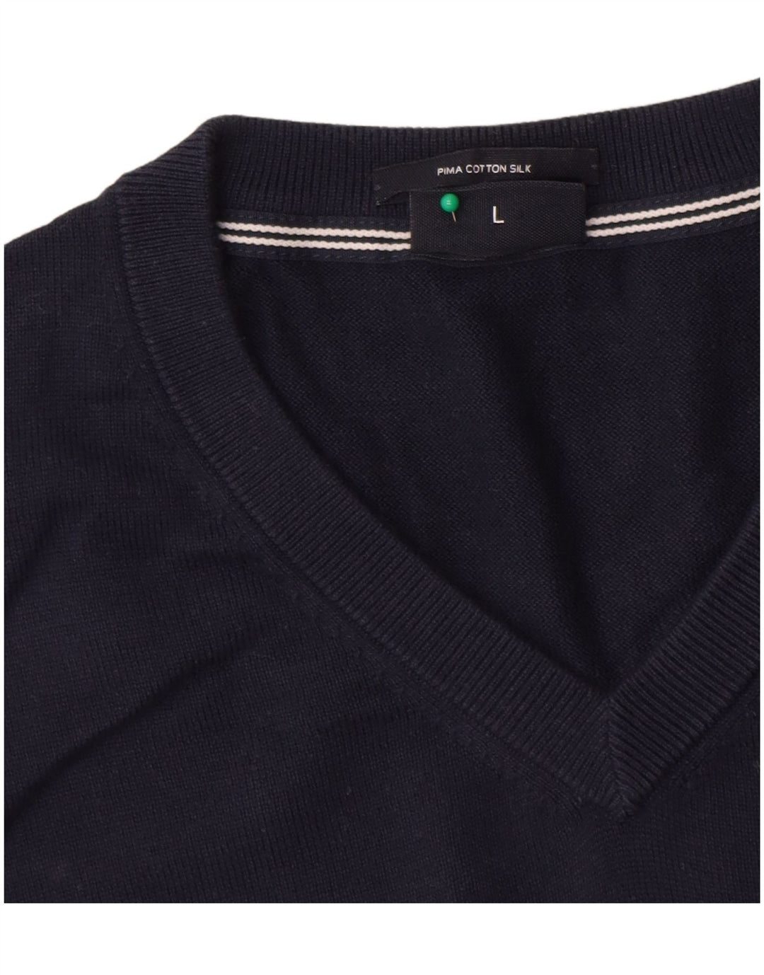 Joop Maglione da uomo con scollo a V grande in cotone blu navy