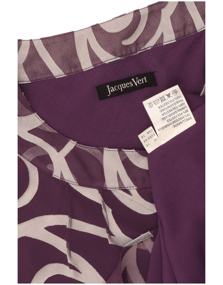Jacques Vert Camicetta da donna con motivo astratto Top UK 18 XL Viscosa viola