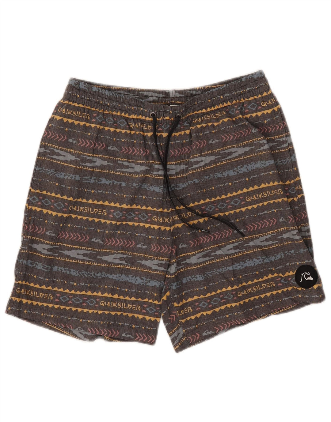 Pantaloncini da bagno da uomo Quiksilver piccoli in poliestere a righe multicolori