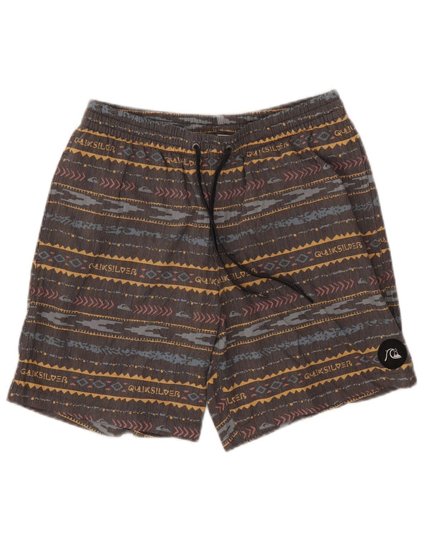 Pantaloncini da bagno da uomo Quiksilver piccoli in poliestere a righe multicolori