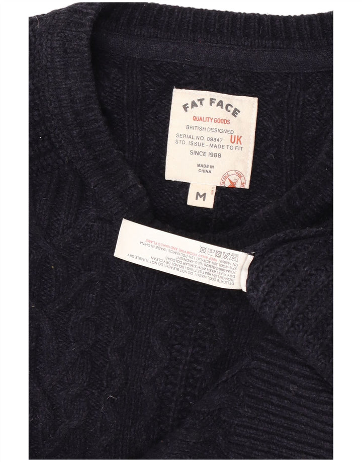 Maglione maglione girocollo da uomo Fat Face lana media blu navy