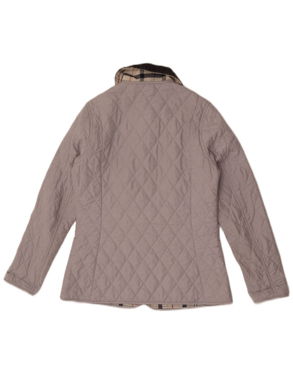 Giacca trapuntata da donna Barbour UK 8 Small Poliestere color block grigio