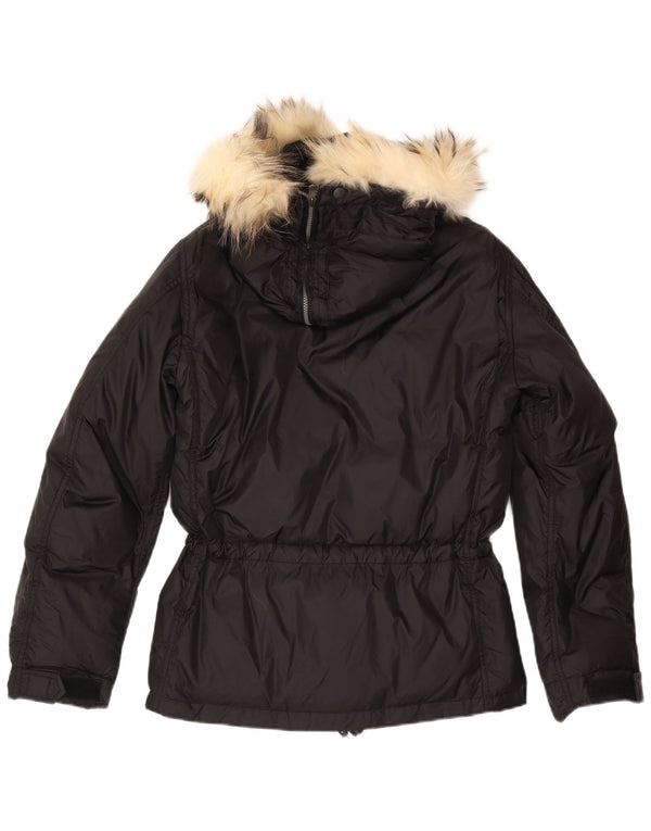 Giacca a vento con cappuccio da donna Jet Set UK 16 grande nylon nero