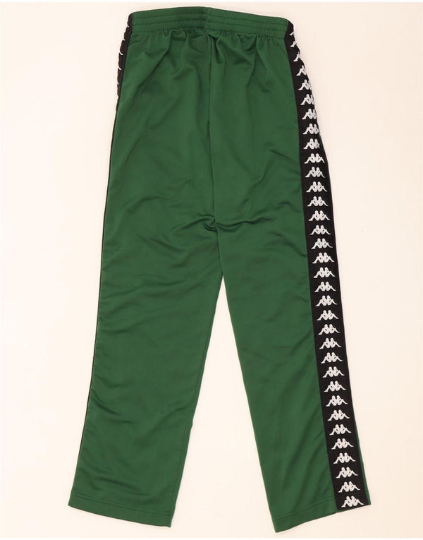 Pantaloni da tuta con grafica Kappa da uomo in poliestere color block verde medio