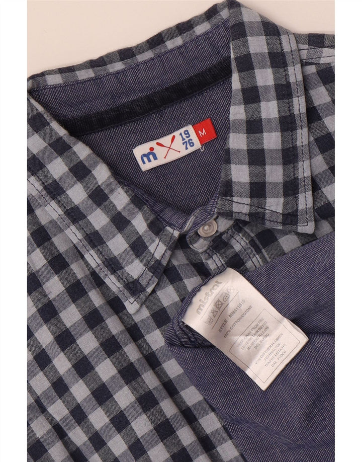 Camicia da uomo MISTRAL in cotone a quadretti blu medio