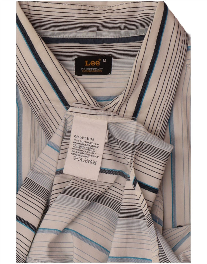 Camicia LEE da uomo in cotone a righe blu medio