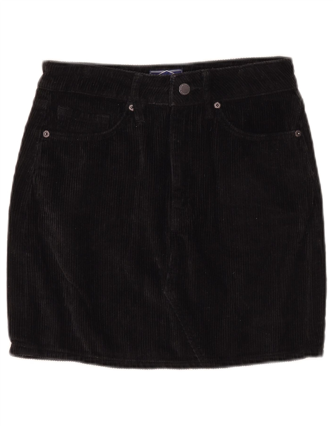 Mini gonna da donna in velluto a coste Superdry W26 piccola in cotone nero