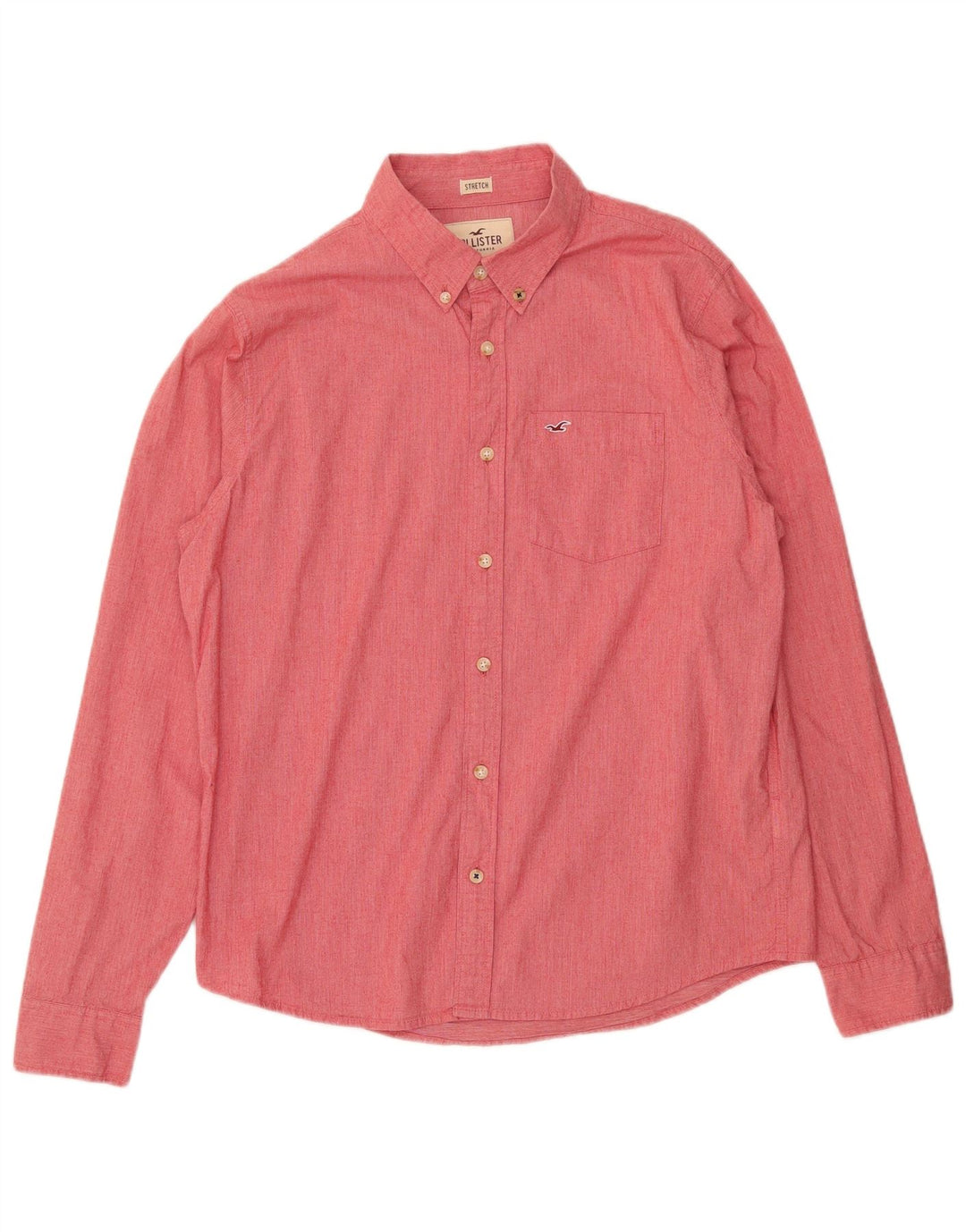 Camicia da uomo HOLLISTER XL in cotone rosso