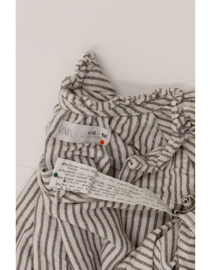 Maglia pullover a maniche lunghe per ragazze Zara 11-12 anni in viscosa a righe bianche