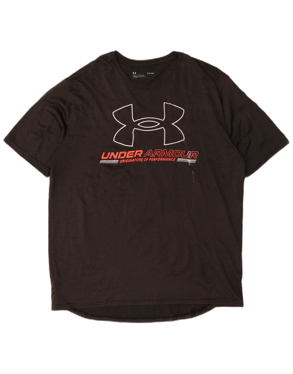T-shirt grafica da uomo Under Armour grande nera