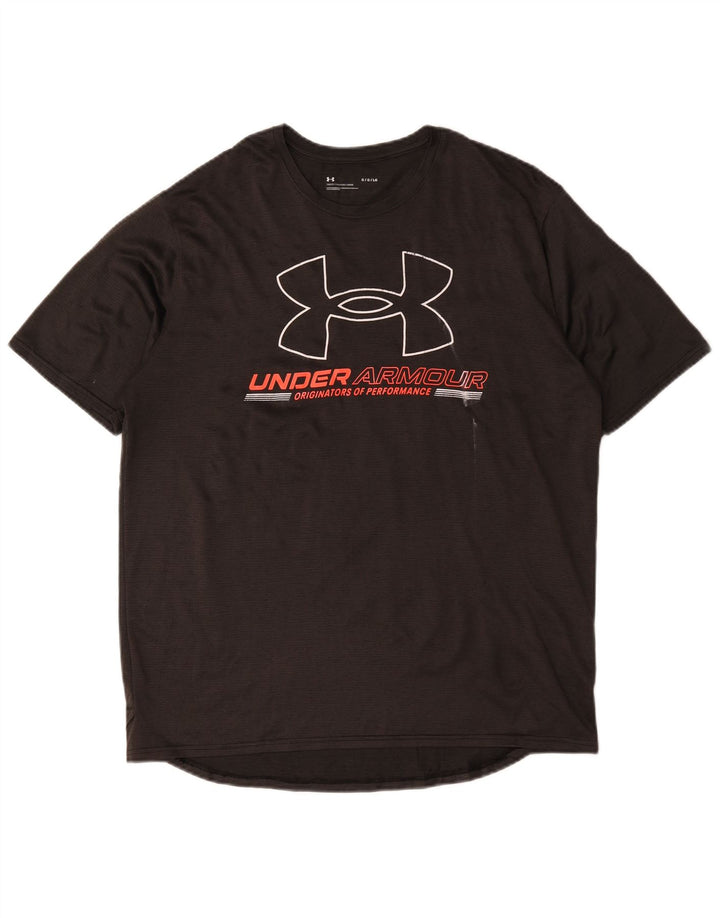 T-shirt grafica da uomo Under Armour grande nera