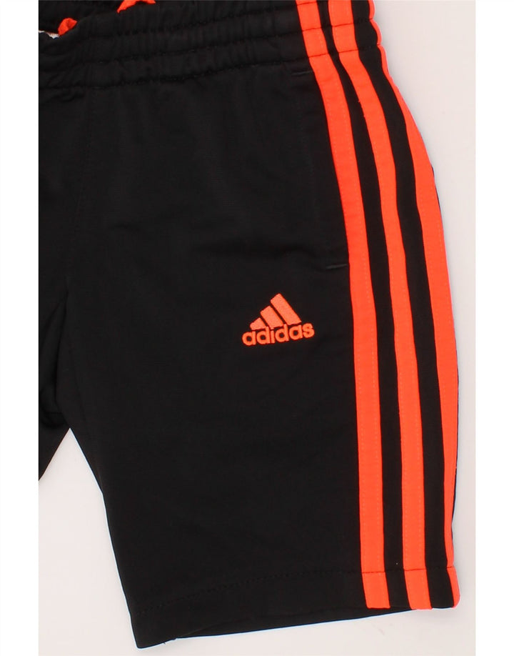 ADIDAS Boys Valencia Sport Shorts 5-6 Years Black Polyester Vintage Adidas and Second-Hand Adidas from Messina Hembry 