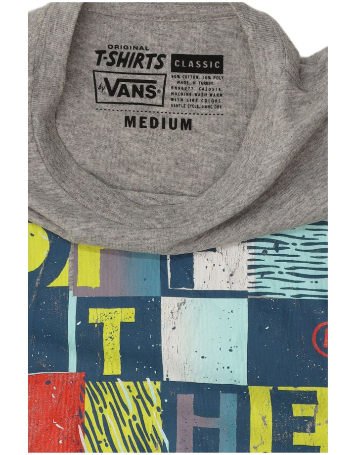 T-shirt grafica da uomo Vans Top in cotone grigio medio