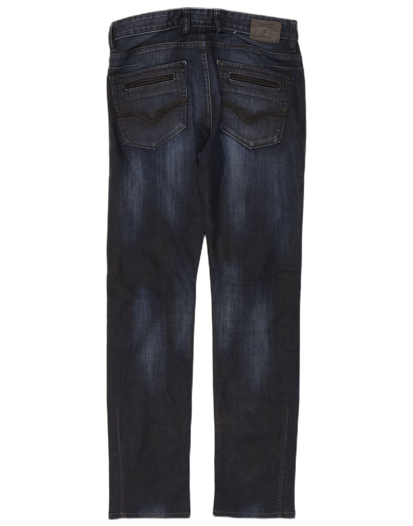 Jeans dritti da uomo Guess W30 L32 in cotone blu navy