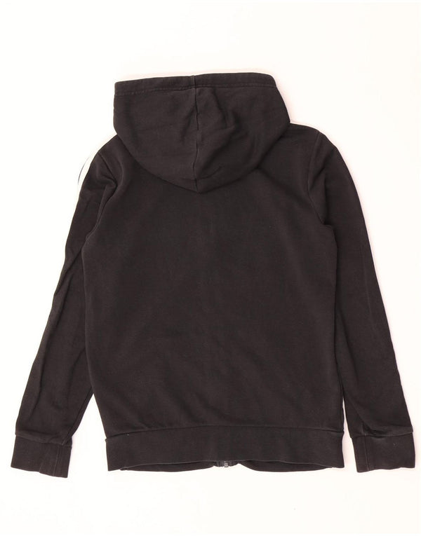 Maglione con cappuccio e zip da donna Adidas UK 12/14 Cotone nero medio