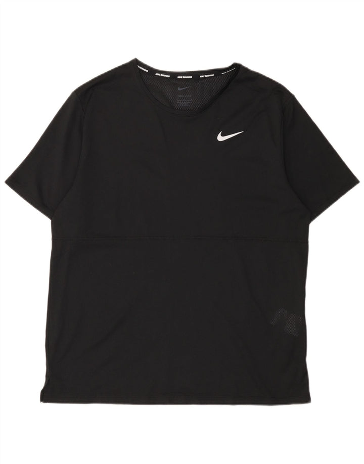 T-shirt Nike Dri Fit da uomo, grande, in poliestere nero