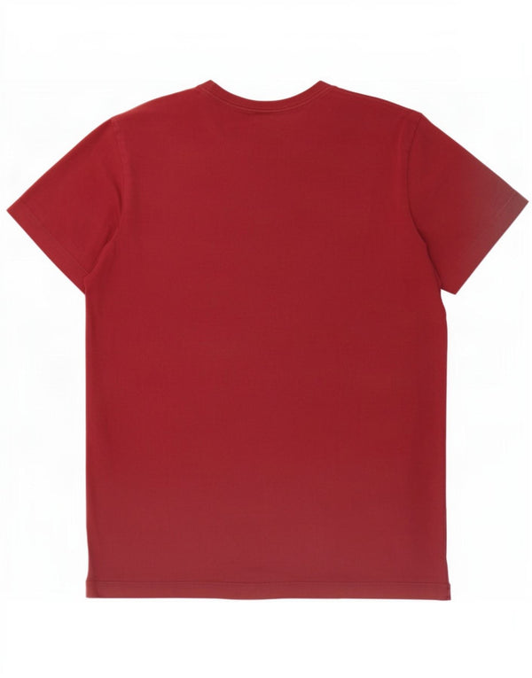 T-shirt grafica da uomo Adidas Top grande in cotone bordeaux