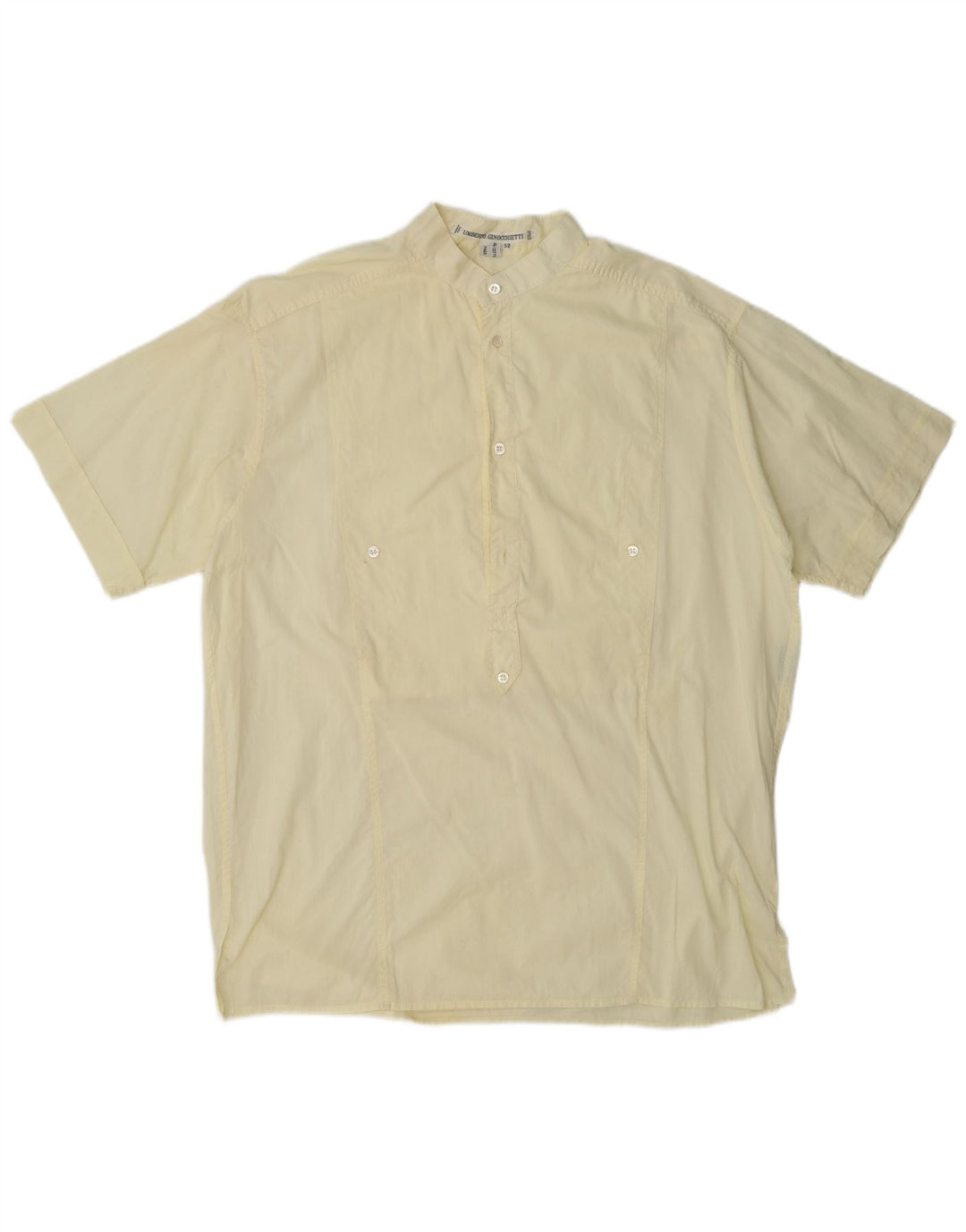 Maglia pullover a maniche corte da uomo Umberto Ginocchietti IT 52 Large gialla