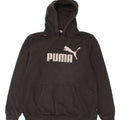 PUMA Mens Graphic Hoodie Jumper Large Black Cotton Vintage Puma and Second-Hand Puma from Messina Hembry 