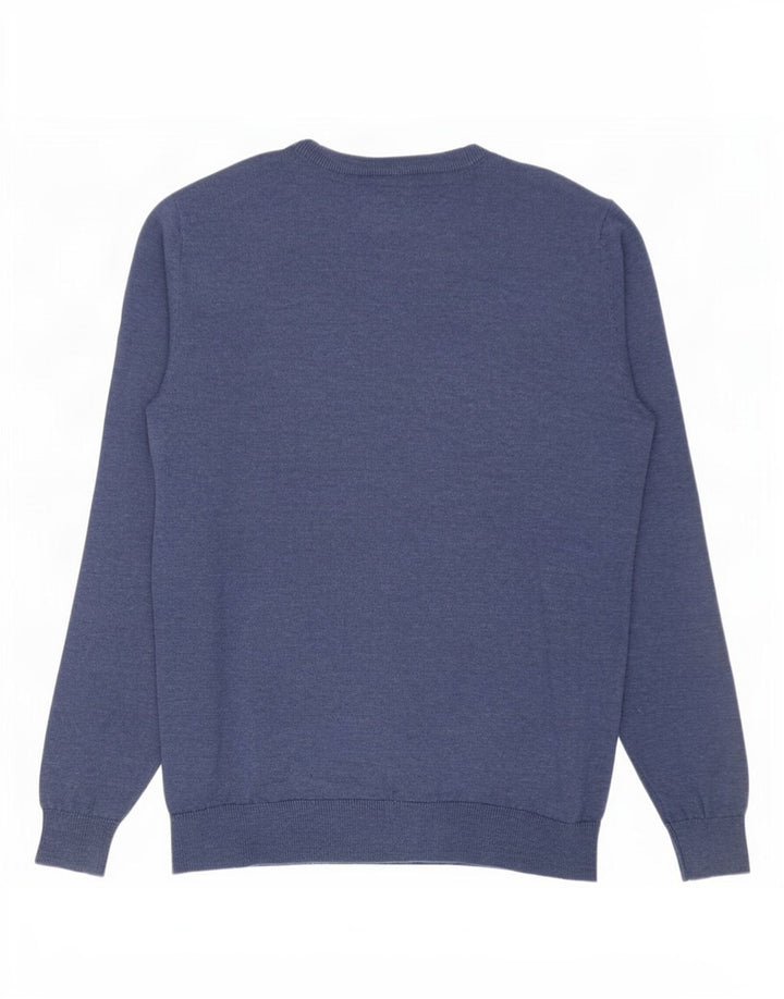 Maglione da uomo girocollo Petrol Industries, gessato medio blu navy