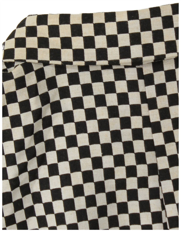 Giacca blazer doppiopetto corta da donna Zara UK 6 XS nera geometrica