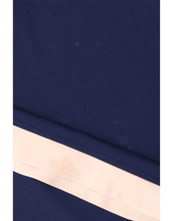 Adidas Uomo Climalite T-shirt Top Large Blu Navy Colourblock Poliestere