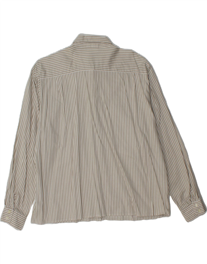 MADELEINE Womens Shirt IT 48 XL Grey Striped Cotton Vintage Madeleine and Second-Hand Madeleine from Messina Hembry 