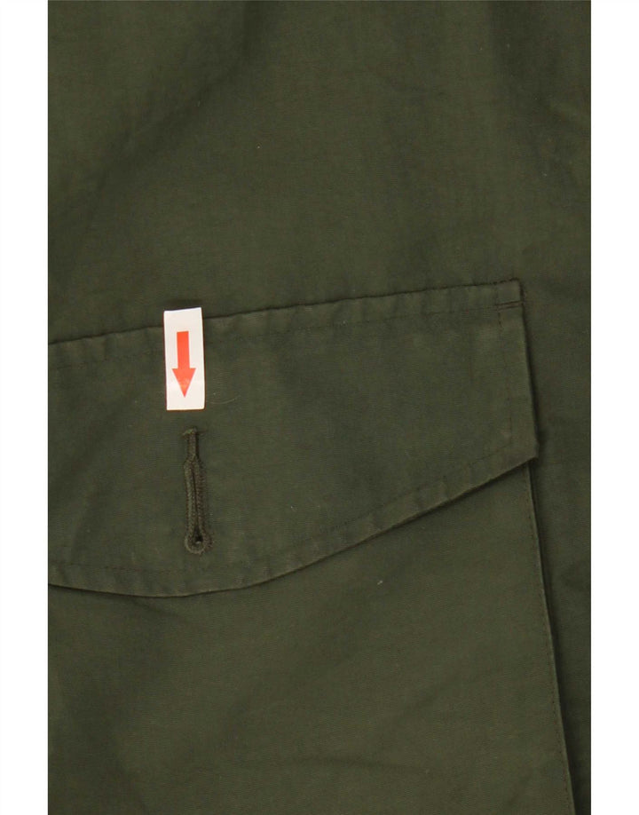 Giacca a vento con cappuccio da uomo Fred Perry UK 38 Nylon verde medio