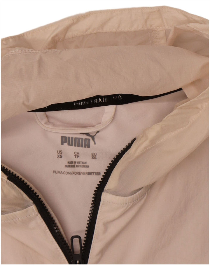 Giacca antipioggia oversize con cappuccio da donna Puma UK 6 XS nylon bianco sporco