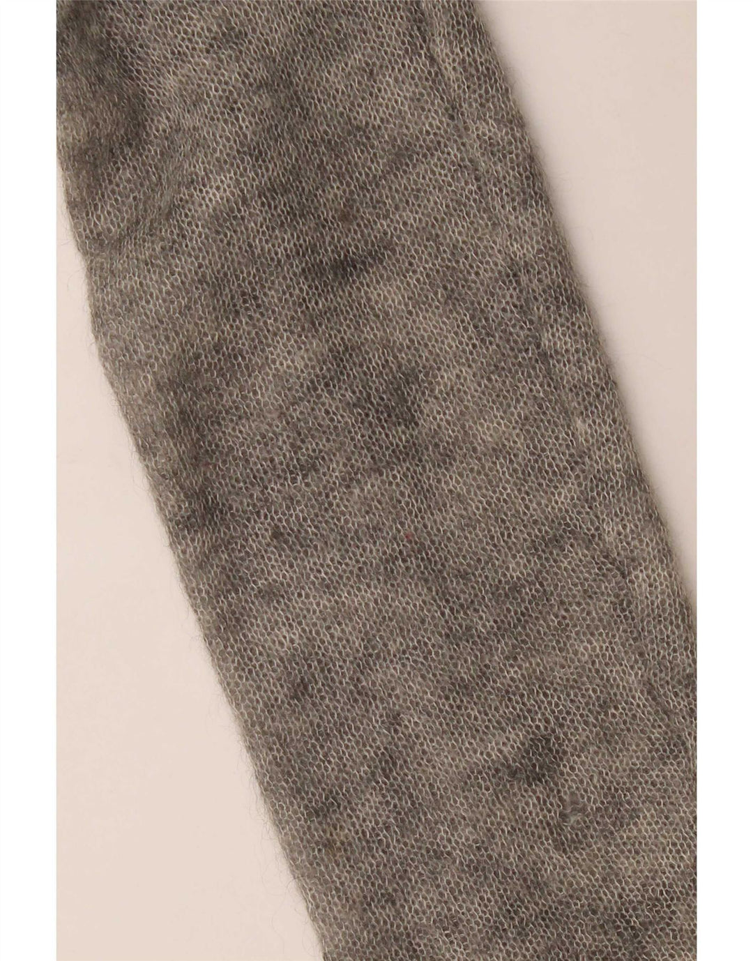 Maglione cardigan da donna vintage UK 16 Grande elastan screziato grigio