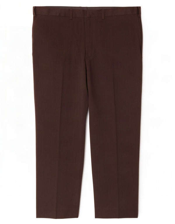 Pantaloni chino dritti da uomo Marks & Spencer W42 L29 poliestere marrone