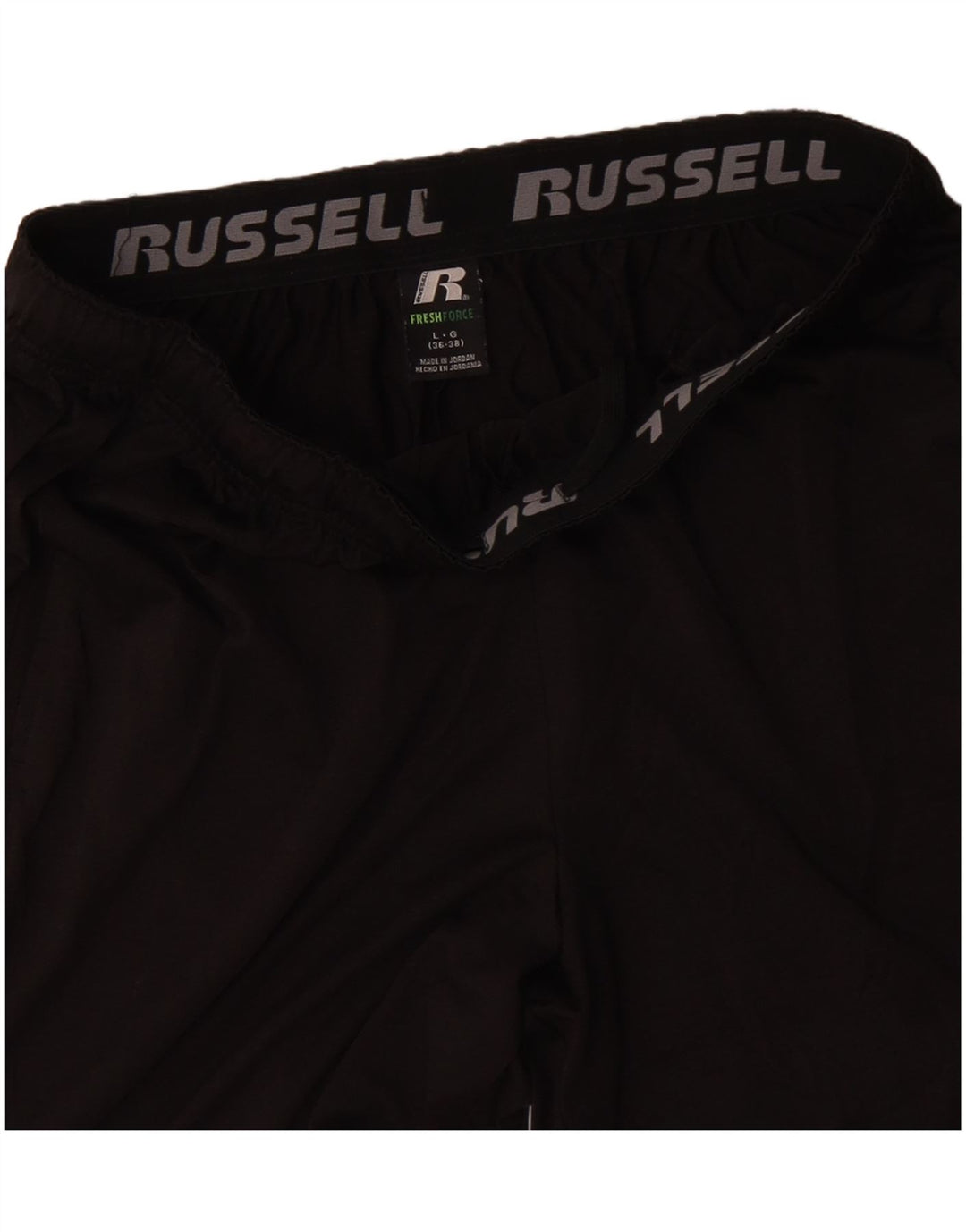 Pantaloncini sportivi da uomo RUSSELL ATHLETIC grandi in poliestere nero