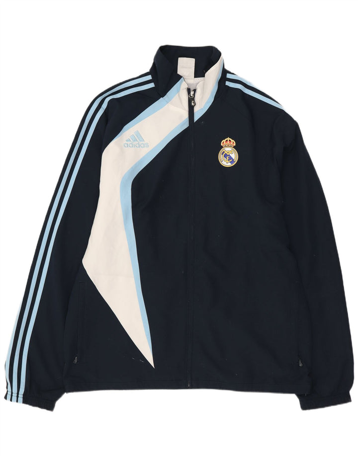 Giacca antipioggia ADIDAS da uomo Real Madrid UK 40/42 Medium Navy Blue Colourblock