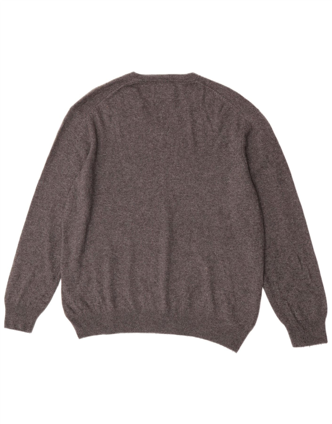 Maglione da uomo Marks & Spencer con scollo a V blu Harbour XL in lana grigia