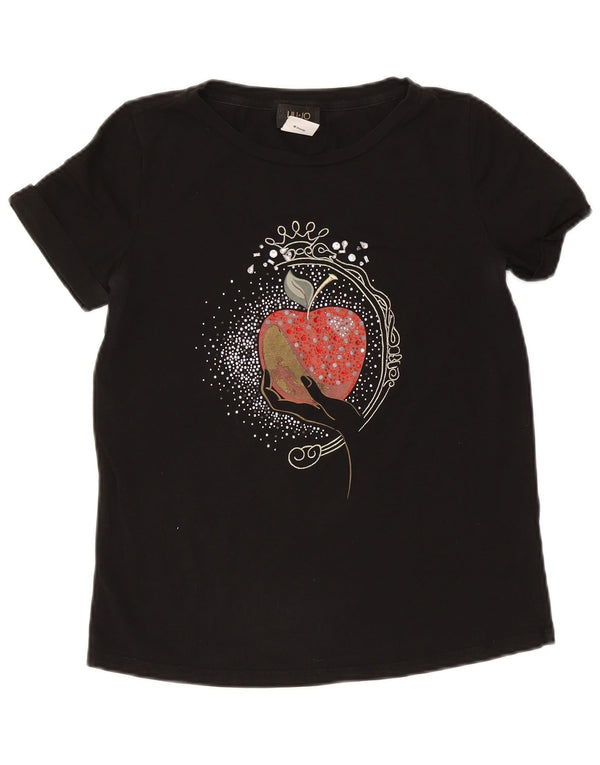 Maglietta grafica Disney da donna Liu Jo Top UK 14 Medium Nera