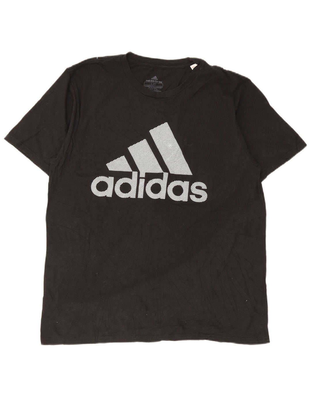 T-shirt grafica da uomo Adidas grande nera