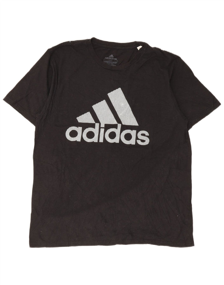T-shirt grafica da uomo Adidas grande nera