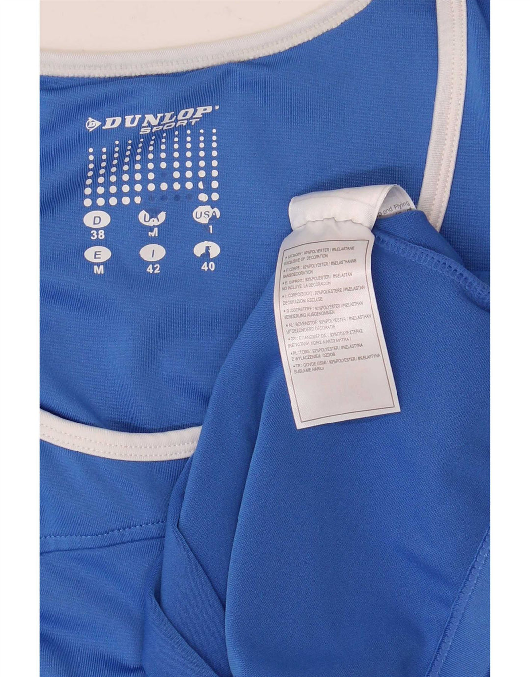 Canotta da donna Dunlop UK 12 Poliestere color block blu medio