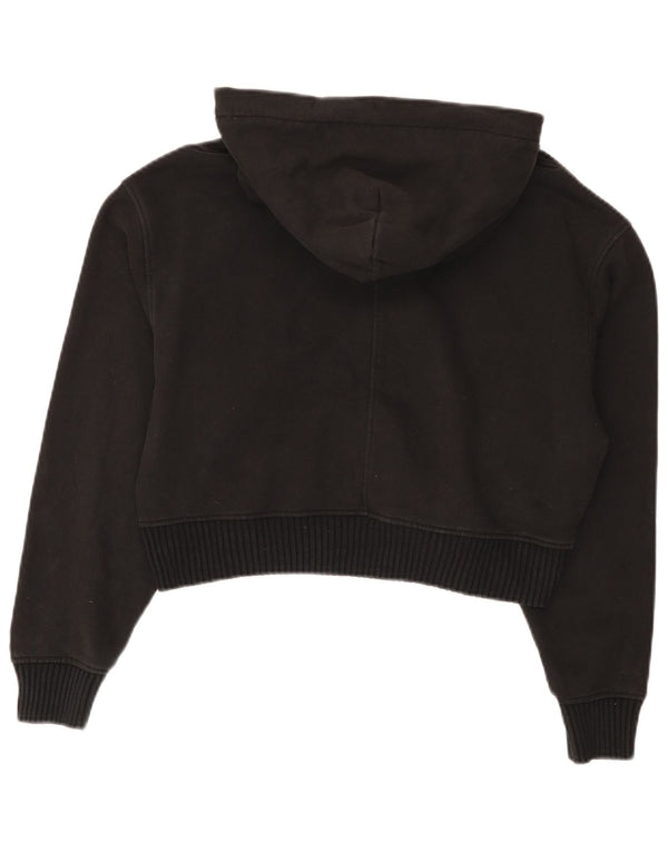 Maglione con cappuccio oversize corto da donna Calvin Klein Jeans UK 10 piccolo nero
