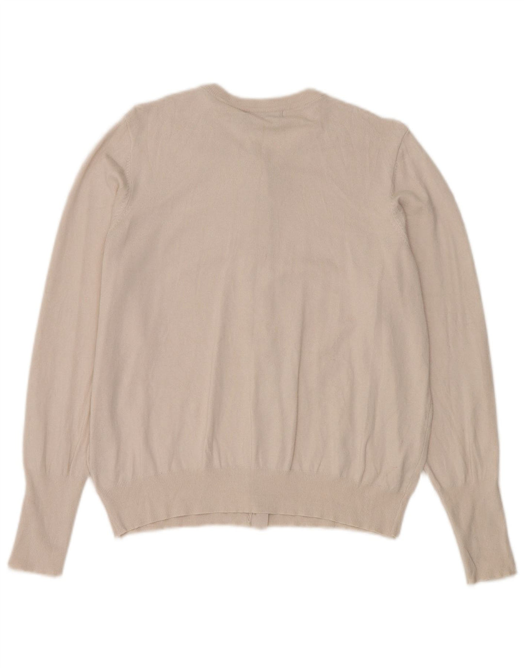 Maglione cardigan da donna Marks & Spencer UK 16 Large Beige Viscosa
