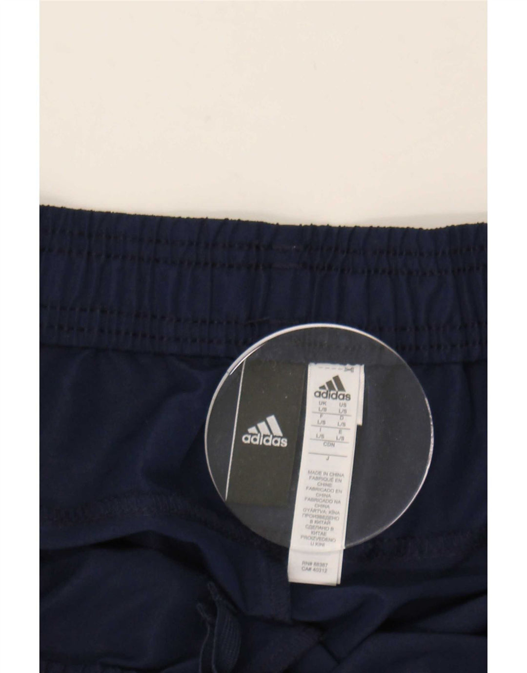 Pantaloni da tuta grafica da uomo Adidas Large in poliestere blu navy