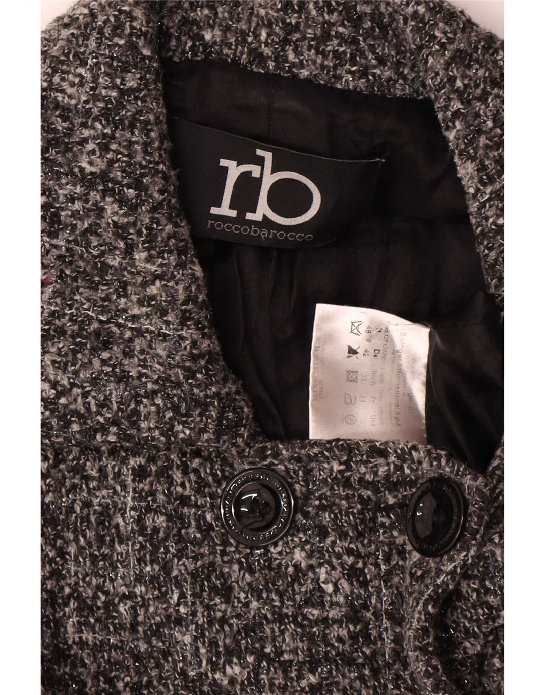 Caban Donna Roccobarocco IT 48 XL Poliestere mélange Grigio
